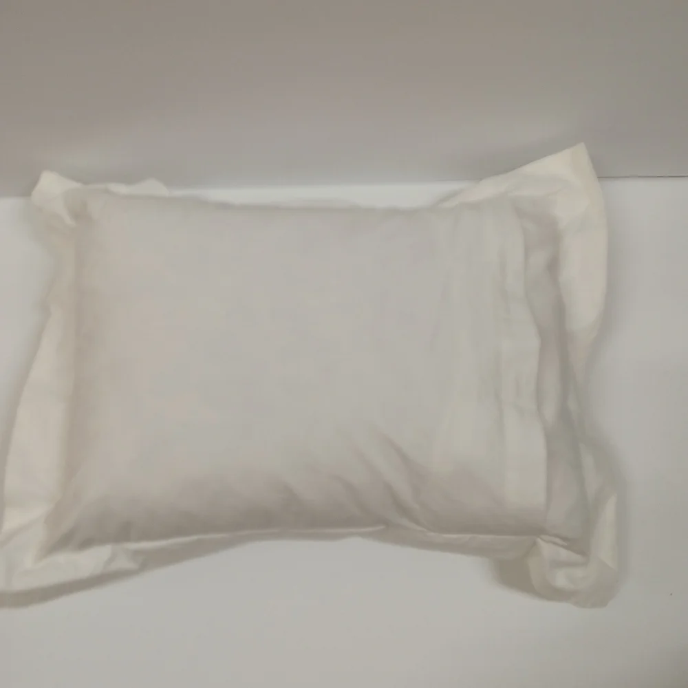 Pottery Barn Fine Cotton Embroidery Border Lumbar Pillow + Insert